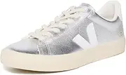 [Veja] Womens Campo Leather Athletic and Training Shoes Silver 6 Medium (B,M)