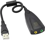 zdyCGTime USB External Stereo Sound Adapter 5hv2 Multi-Function USB 2.0 External 3D Virtual 7.1 Channel Sound Card Adapter with 3.mm Headphone Mic Jack for Mac Win 7 PC Laptop Desktop