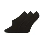 Ladies Size 2-8 3 Pack Black Pussyfoot Invisible No Show Socks