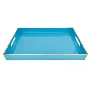 Serving Tray with Handles Modern Decorative Tray for Coffee Table Plastic Rec...