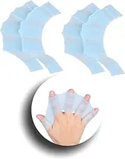 3Pair Silicone Swimming Gloves Webbed Swim Gloves Finger Frog Type Water Resistance Gear Paddle Fins