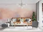 3D Texture Pink Watercolor Self-adhesive Removeable Wallpaper Wall Mural