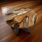 Clear Epoxy Resin Center Sofa Coffee & Tea Table Modern Cafeteria Furniture Deco