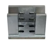 V Angle Plate 4x4x6" - Slotted and webbed