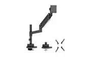 Brateck HD Pole-Mounted Gas Spring Monitor Arm - Matte Black [LDT80-C012P]