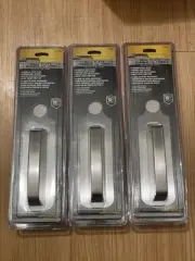 BRINKS Commercial Door Pull Plate with Cylinder Hole Stainless Steel BC40011