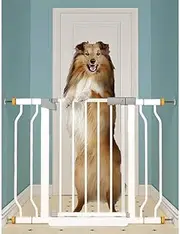 Safety Gate,Pet Stair Gate for Dogs, Enclosure Pet Isolation Net Child Safety Gates Guard Install Anywhere (Color : White, Size : 223-230cm)