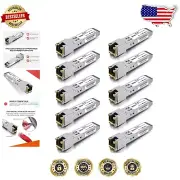 Compatible Gigabit SFP to RJ45 Copper Modules - Plug and Play, 10 Units