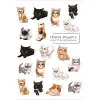 在飛比找蝦皮購物優惠--Pierce-打洞文創 自由填月曆-貓咪  黑貓 白貓 橘
