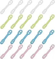 UtySty 20 Pack Clothes Hangers Windproof Lock Straps Buckle Shockproof Non Falling Silicone Fixing Clips Grip for Pant Hangers Velvet Hangers Wire Coat Hangers Outside Clothesline RV Trailer