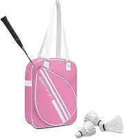Doksmeria Badminton Bags, Badminton Racket Cover Bag Tote for Women,Waterproof Badminton Gear Bag with Main Compartment for Outdoor/Travel/Sports