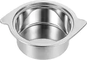 HEMOTON Shabu Hot Pot Stainless Steel Induction Soup Bowls Stock Pot for Induction Cooktop Gas Stove (Silver) 24X19X8CM