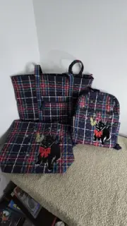 NWT Vera Bradley Tartan Dog Tote, Small Tote And Small Backpack