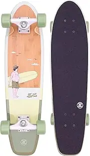 Z-Flex Bamboo Cruiser Longboard, Adults Unisex, Green (Green), 29 in