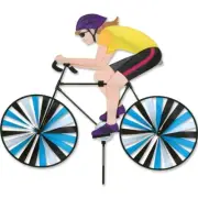 Lady on Bicycle Lawn Spinner