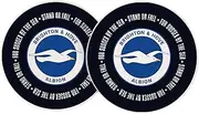 Desert Cactus Brighton & Hove Albion Car Accessories BHAFC Seagulls Football Club Absorbent Sandstone Cup Coasters Licensed Product Set of 2 (Design B)