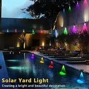 4/8 Pcs Solar Pool Side Light RGB Solar Fence Light Outdoor LED Stair Light for Yard Wall Patio Fence Path Lighting Decoration