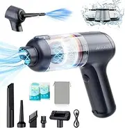 AX2V 4-in-1 Handheld Car Vacuum Cleaner, 16000Pa Brushless High Power Mini Vacuum Cleaner with Cleaning Gel, Low Noise Cordless Rechargeable Vacuum for Car, Home, Office Cleaning