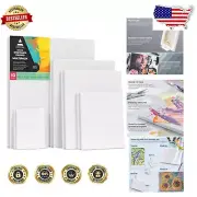 Versatile Blank White Canvas Pack of 10: Sizes 5x7 to 16x20 for Creative Freedom