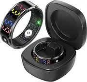Smart Ring Fitness Health Ring with Color Screen Display Digital Step Counter Calorie Pedometer Heart Rate Sleep Rings Exercise Modes Tracker Women Men Smart Rings for Android & iOS