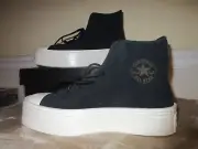 CONVERSE All Star Modern Lift HI Platform Black Suede High Top WOMENS 9.5 NEW