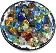 [Jaguar Gems] Glass Faceted Mixed Loose Gemstone,Birthstones, Multi Color Mix Stones, Stones Lot Gemstones, Size - 5 mm to 25 mm
