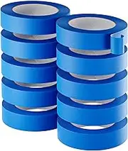 Blue Painters Tape 1 Inch Bulk, 10 Bulk Pack Masking Tape 1 inch x 55 Yards Painter's Blue Masking for Walls Painting ，Removable Tape with Premium Adhesion on Multi-Surface