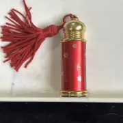 Irving W Rice Co. Vtg Irice Mini Red Snowflake Christmas Tassel Perfume Bottle