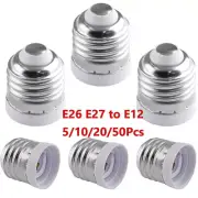 E26 E27 to E12 Socket Adapter LED Bulb Base Converter Candelabra Screw Socket US