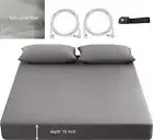 Grounding Earth 15" Depth 10% Silver Fiber Queen/King size Fitted Sheets