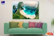 Cliff & Gold Beach Aerial View Wall Canvas Home Decor Australian Made Quality