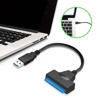 USB 3.0 to SATA Cable Hard Disk Drive External Power Cord for 2.5 inch HDD SSD
