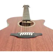 Haze 12 String Acoustic Guitar Mahogany/Sapele Body, SDG82712CEQSM