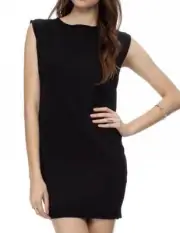 WAREHOUSE Black Knit Stretch Mini Dress. Size 10. NWT $94.95