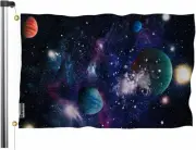 Swono Galaxy Space 3X5 Flag Planets Stars Outer Space Earth Solar System Flag Ou