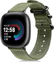 Fintie Band Compatible with Fitbit Versa 3 / Fitbit Sense, Soft Woven Nylon Sport Replacement Strap Wrist Bands Compatible with Fitbit Versa 3 / Fitbit Sense Smartwatch