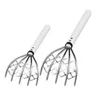 Garden Rake Japanese Garden Weeding Tools with Wooden Handle Rust Proof Rake for