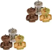 SUPVOX 6pcs Mini Resin Garden Fountain Feature for Outdoor Decor Micro-Landscape Decoration
