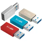 USB-C to USB 3.0 Adapter 4 Pack (Multi Colors) Type-A Female to USB C Male Co...