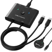 USB C Switch,Bi-Directional USB C Switcher 2 Computers,USB Type C KVM Switch ...