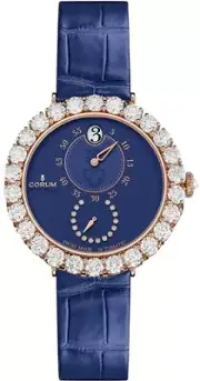 Corum Heritage Eleganza Diamonds Womens Blue Dial Watch 254.100.85/0012 EL02