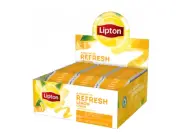 LIPTON REFRESH LEMON CITRON - FLAVOURED BLACK TEA - 100 TEA BAGS - FINNEST