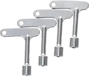 ETHZZLE 4pcs Elevator Service Key Set - Triangular Lock Fire Recall Utility Keys for Emergency Lift Door - Plumbers Tool Triangle Spanner