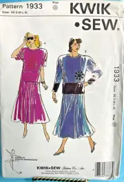 Kwik Sew 1933 SZA XS-XL Misses Tops & Skirts