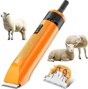 Electric Sheep Shearing Clippers, 100W Sheep Shears with 0.8~2mm 5-Speed Blade Spacing Adjustable, 25 Tooth Ceramics Blade, Dog Grooming Clippers, Horses Farm Livestock Fur Trimmers Shaver