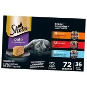 Perfect Portions Wet Cat Food Pate - Savory Chicken, Tender Beef, and White