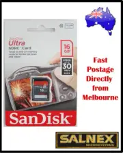 SanDisk 16GB Ultra SDHC Card 30 MB/S 200X Speed Class 10 Pictures and HD Video