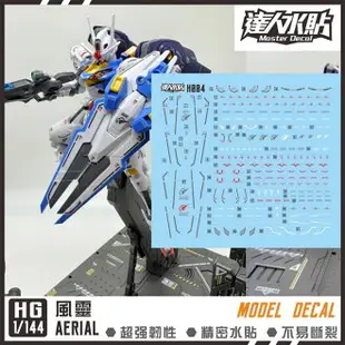 【鋼普拉】大林水貼 螢光版 BANDAI 水星的魔女 HG 1/144 GUNDAM AERIAL 風靈鋼彈 水貼紙