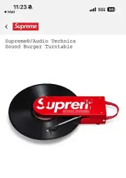 Supreme Audio Technica Sound Burger Turntable *CONFIRMED ORDER*