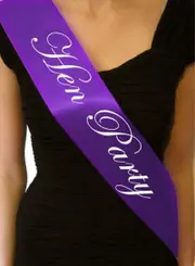 Hen's Party Purple Satin Bride Sash Bachelorette Sashes Bridal Shower Hen Night Wedding PARTY 10co